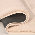 SHARED | Fethiye Blush Pink Solid Shaggy Faux Fur Machine Woven Glam  photo 3