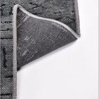 SHARED | Lichen Charcoal Grey Boho Geometric Tribal Print Machine Wov photo 3