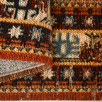 SHARED | Corona Persian Style Traditional Machine Woven Rust Gold Bla photo 3