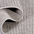 SHARED | Kaolin Grey Ivory Solid Modern Machine Woven Flatweave Livin photo 3