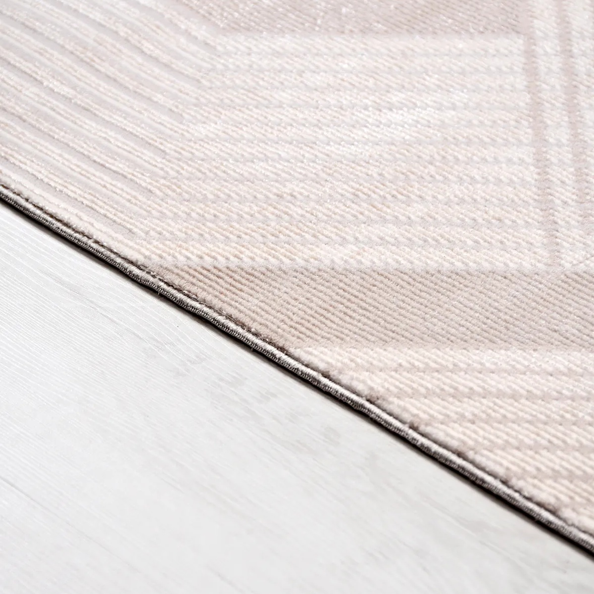 SHARED | Bergamot Beige Cream Modern Geometric Machine Woven Living R photo 3