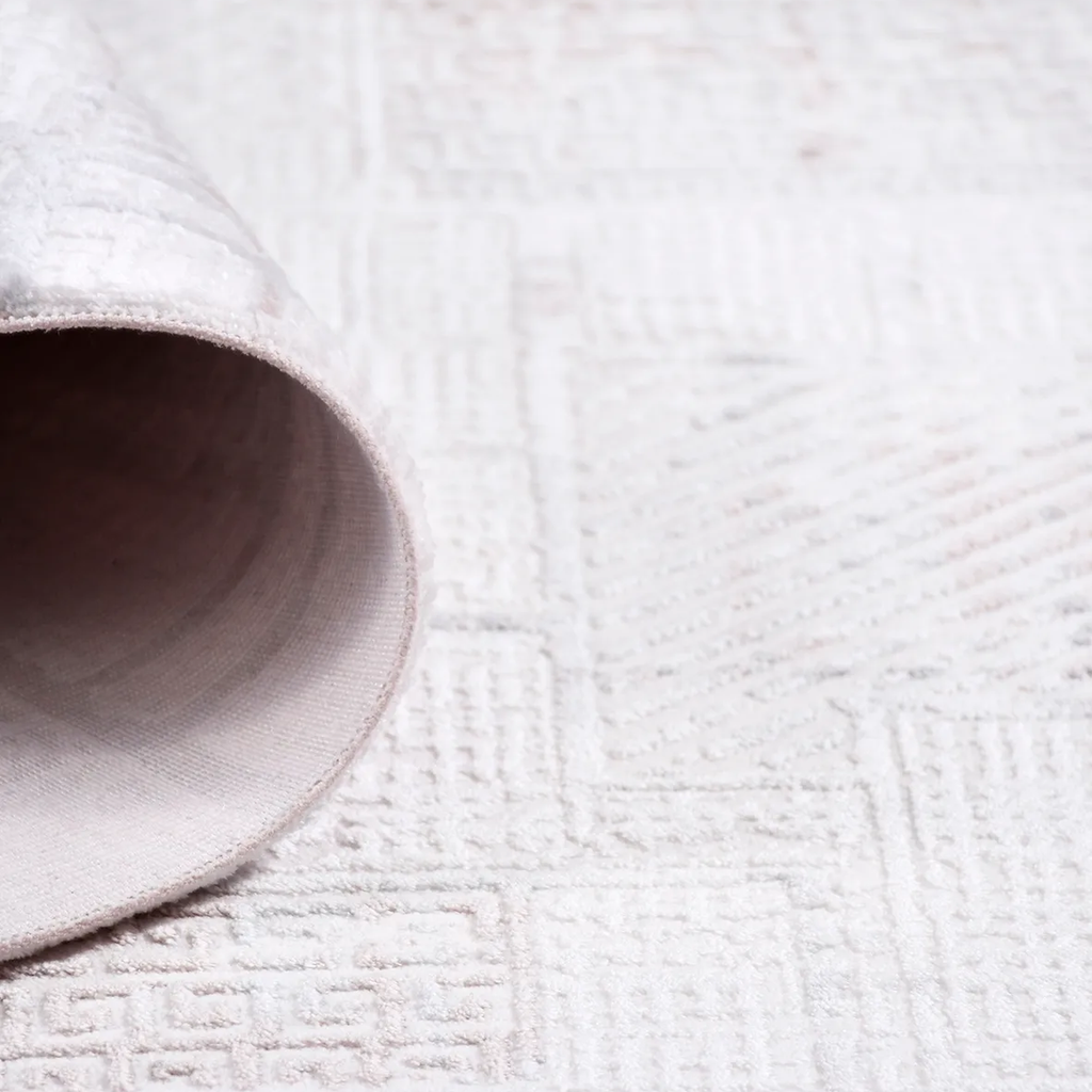 SHARED | Lodestone Cream Taupe Patchwork Modern Machine Woven Living  photo 3