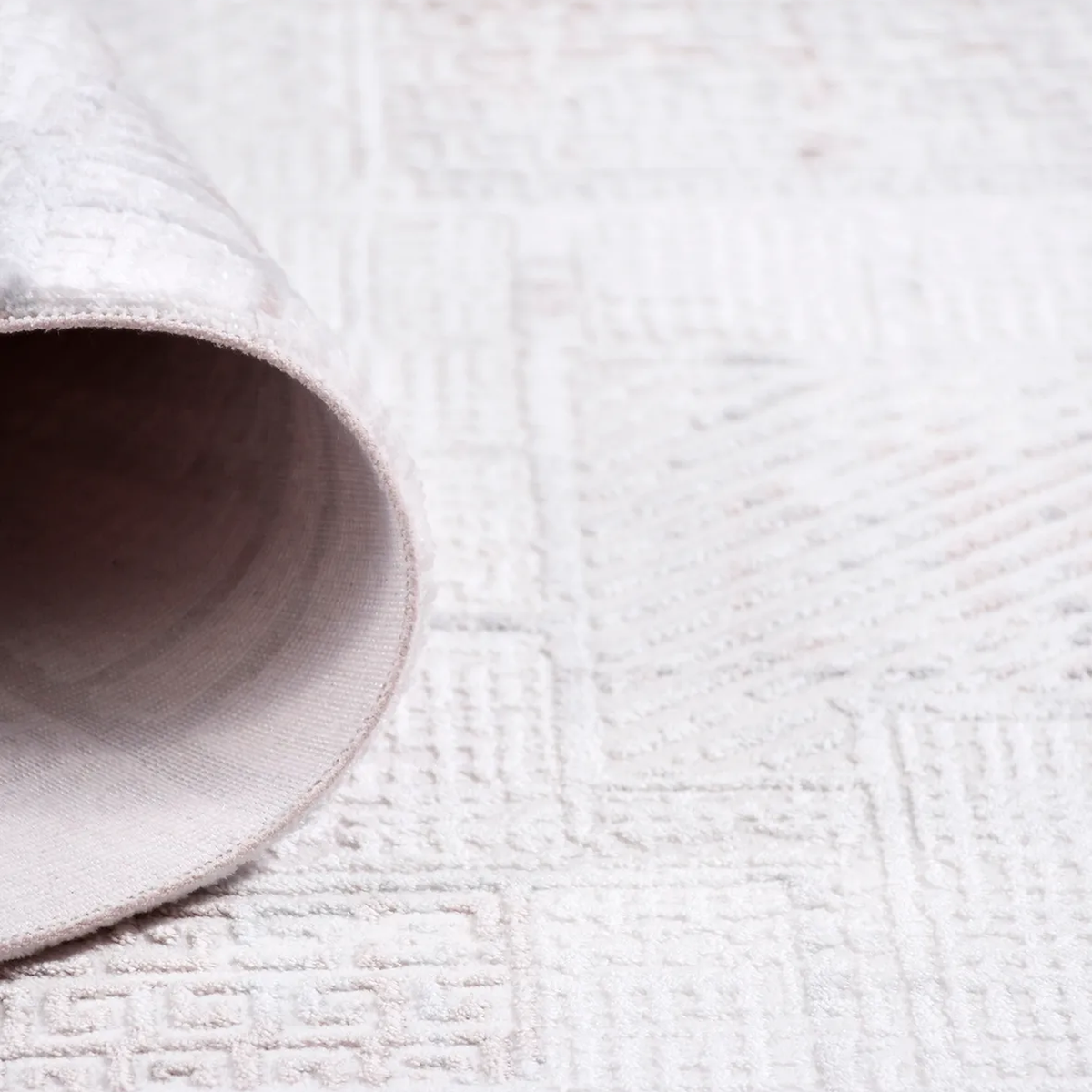 SHARED | Lodestone Cream Taupe Patchwork Modern Machine Woven Living  photo 3