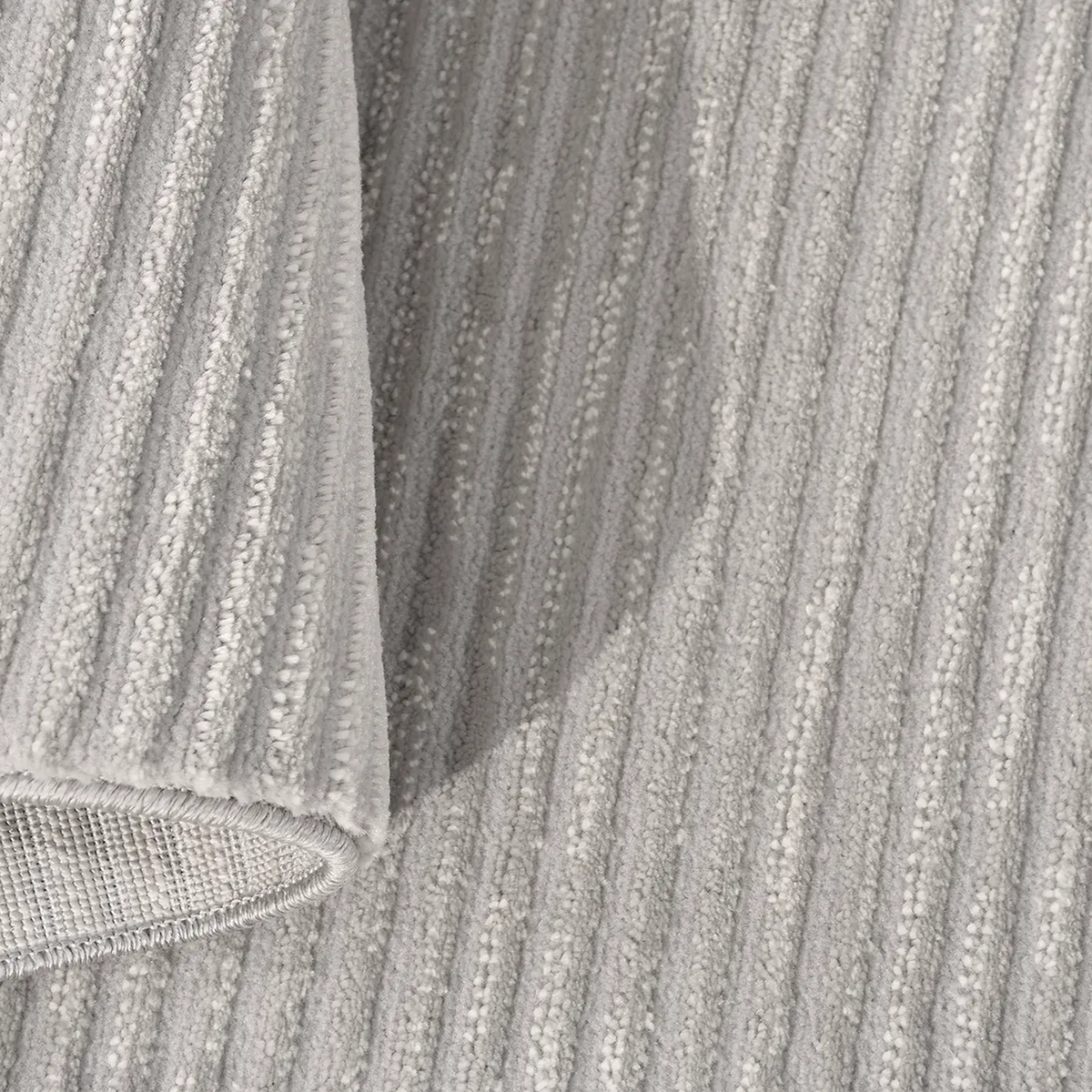 SHARED | Fernway Grey Ivory Striped Modern Machine Woven Living Room  photo 3