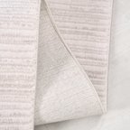 SHARED | Verdite Cream Mid-Century Modern Striped Machine Woven Livin photo 2