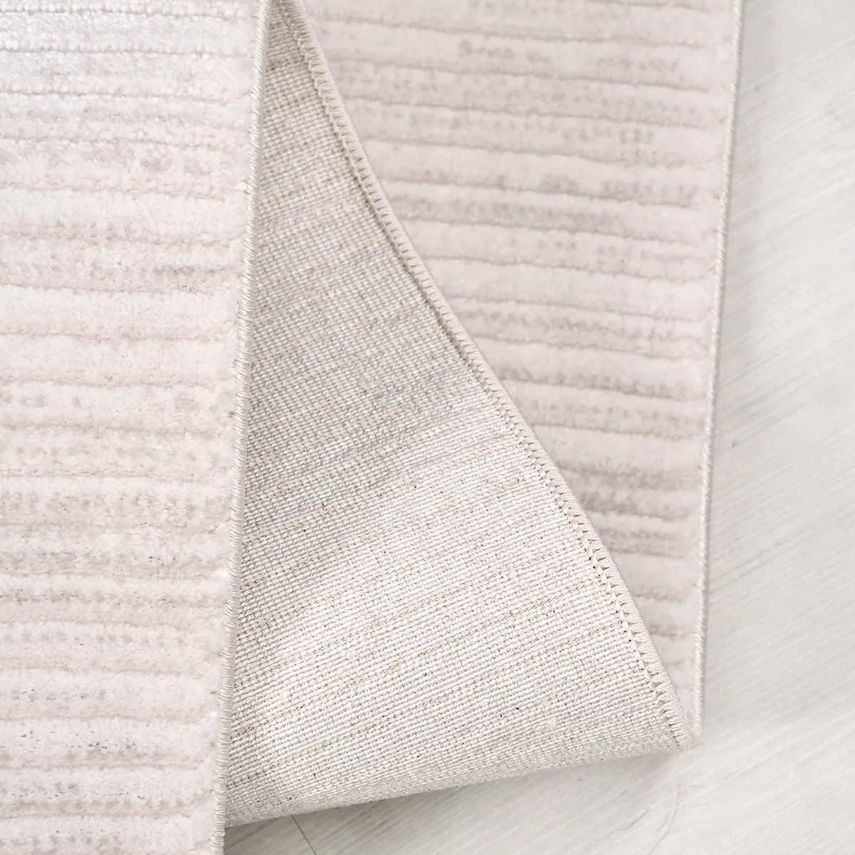 SHARED | Verdite Cream Mid-Century Modern Striped Machine Woven Livin photo 2