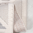 SHARED | Keepstone Ivory Grey Geometric Diamond Machine Woven Living  photo 2