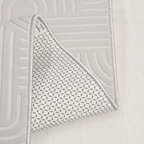 SHARED | Hoarfrost Light Grey Modern Geometric Carved High-Low Machin photo 3