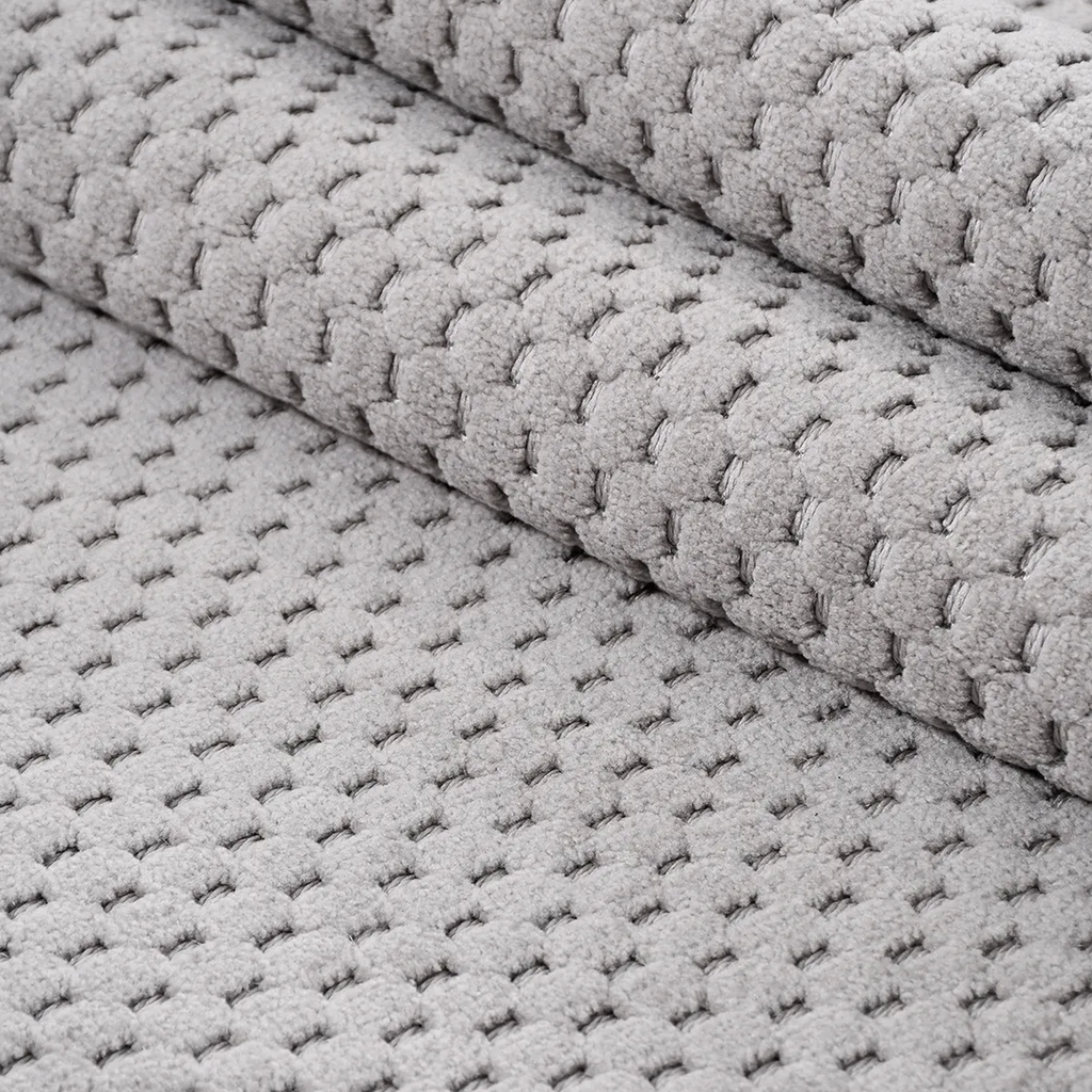 SHARED | Borage Grey Ivory Modern Geometric Machine Woven Living Room photo 3