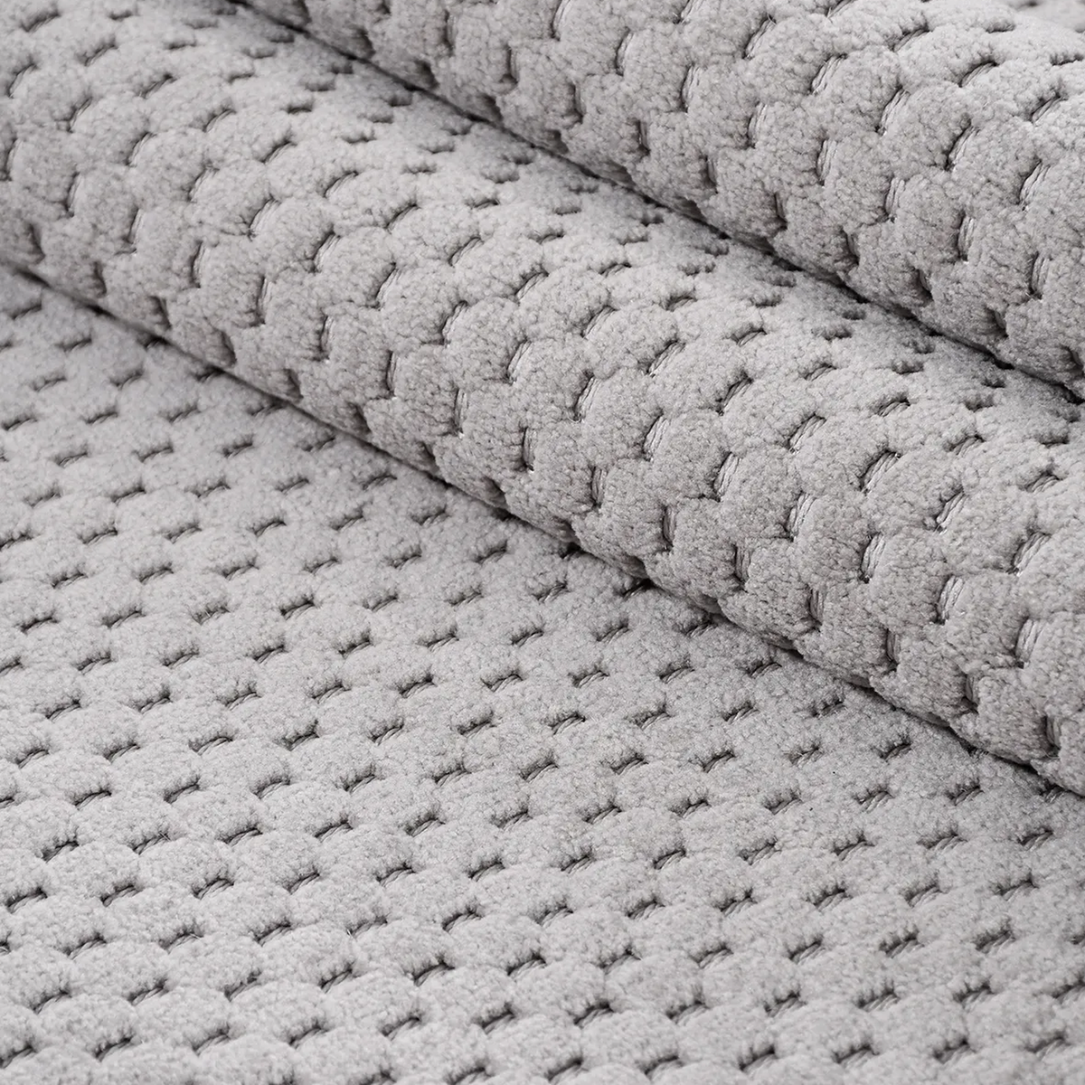 SHARED | Borage Grey Ivory Modern Geometric Machine Woven Living Room photo 3