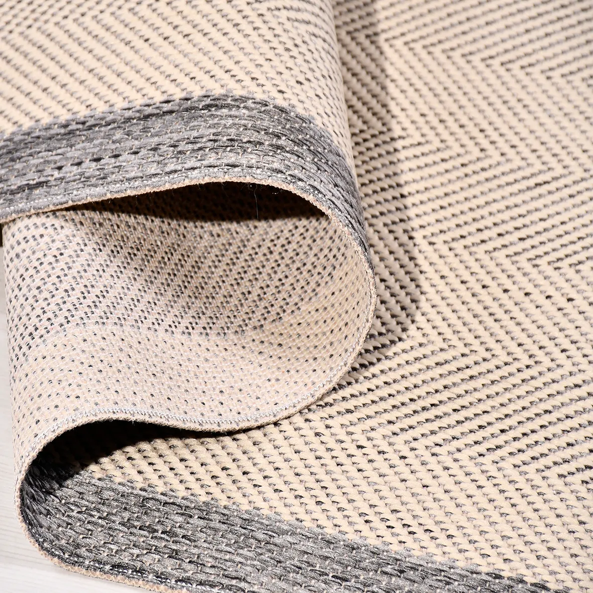 SHARED | Sloe Cream Charcoal Grey Scandinavian Geometric Machine Wove photo 3