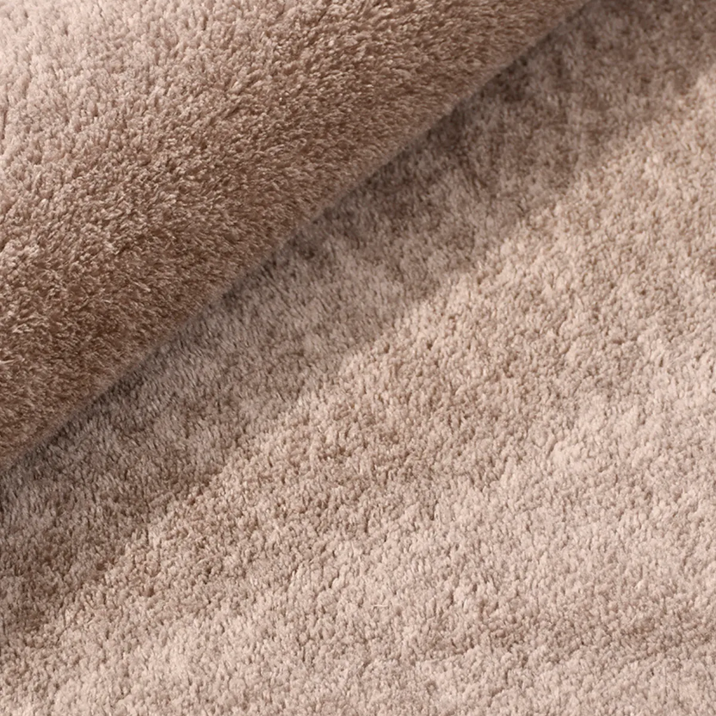 SHARED | Spire Beige Solid Shaggy Faux Sheepskin Scandinavian Machine photo 2