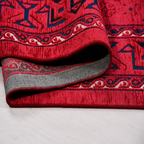 SHARED | Ayvalik Persian Style Traditional Machine Woven Red Navy Cre photo 3