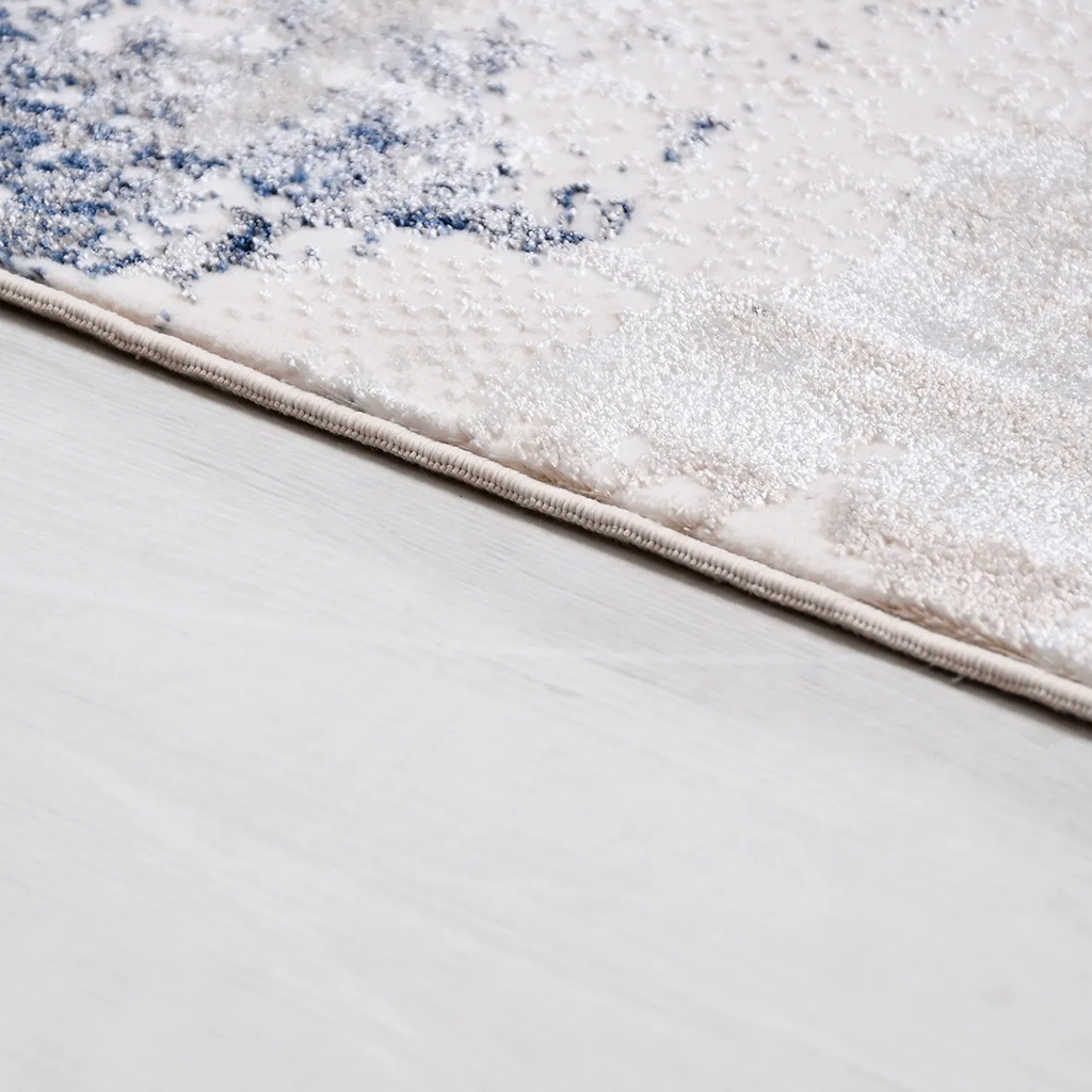 SHARED | Almond Cream Navy Abstract Modern Machine Woven Living Room  photo 3