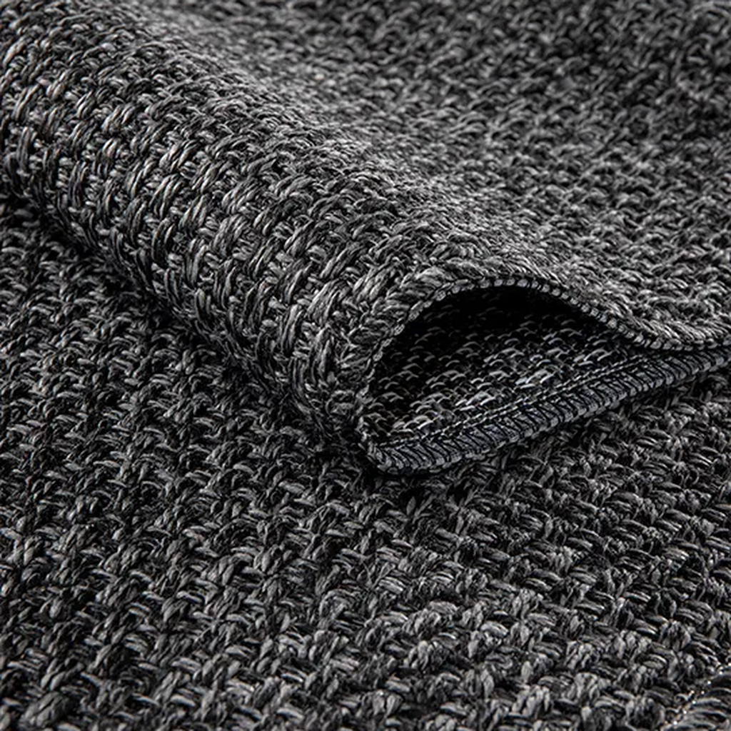 SHARED | Hematite Charcoal Grey Solid Modern Machine Woven Living Roo photo 3