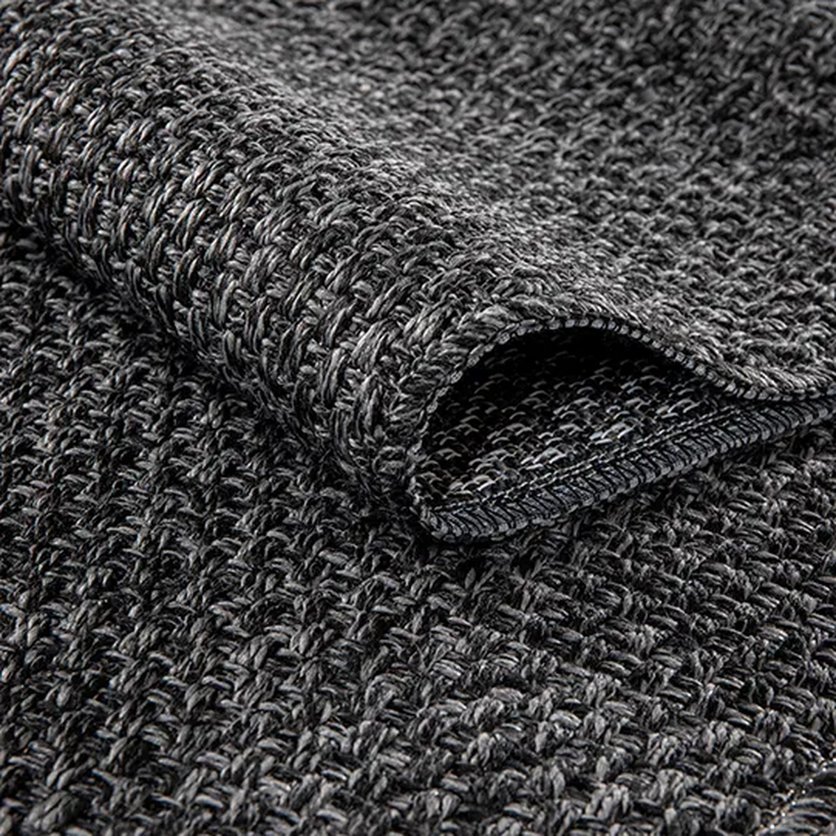 SHARED | Hematite Charcoal Grey Solid Modern Machine Woven Living Roo photo 3