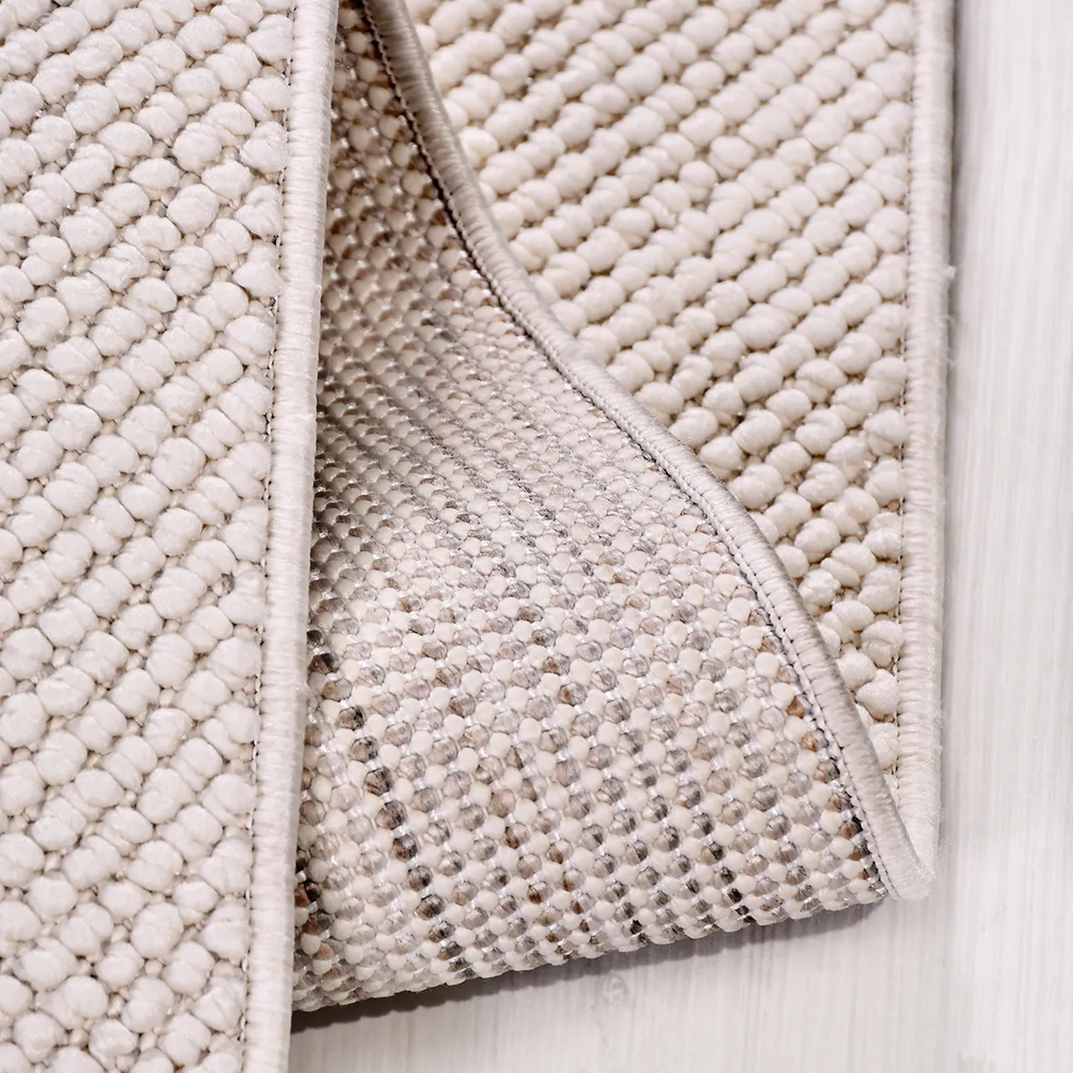SHARED | Rotunda Cream Solid Flatweave Look Machine Woven Modern Livi photo 2