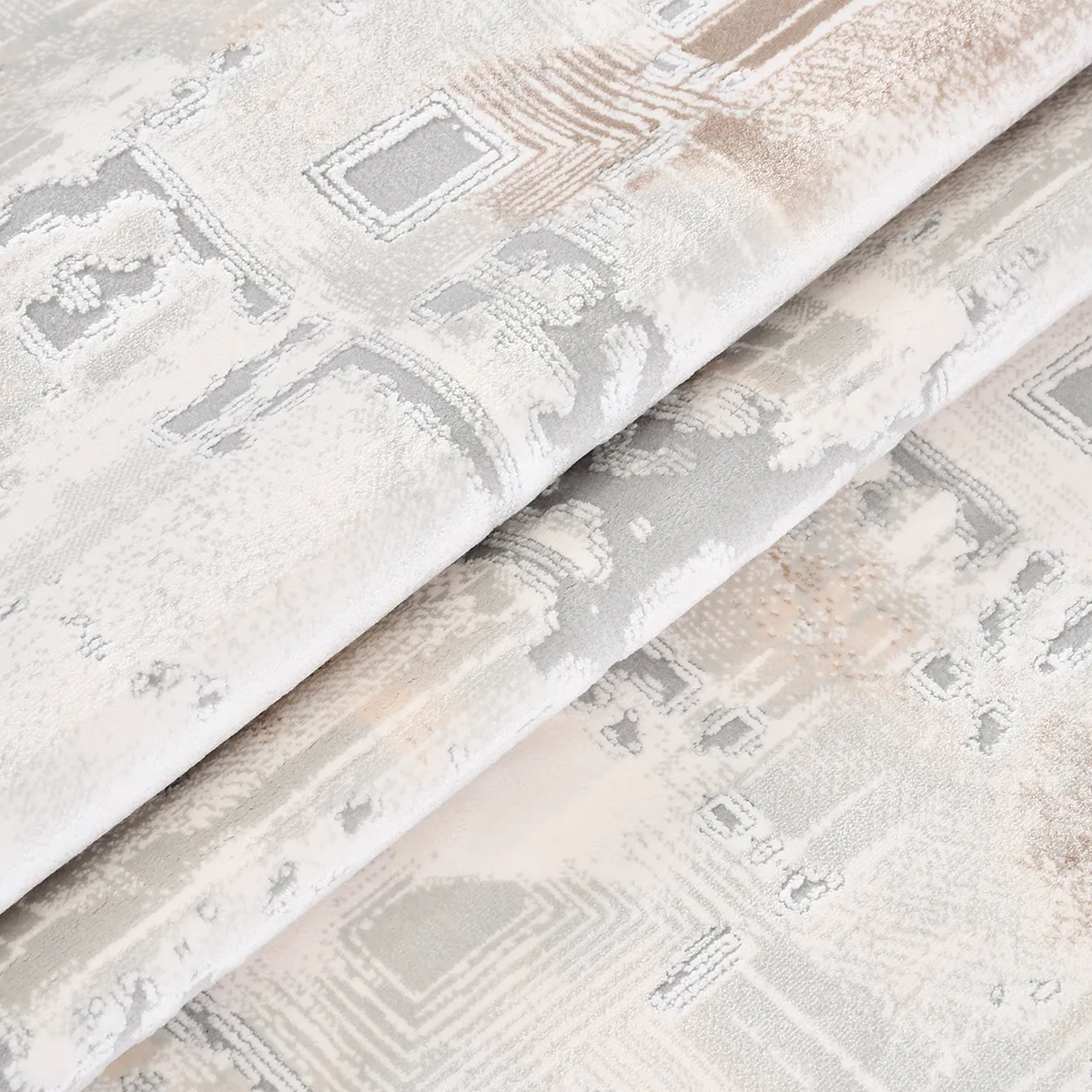 SHARED | Figtree Modern Abstract Machine Woven Cream Grey Rust Living photo 3