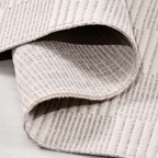 SHARED | Pyrite Cream Checkered Transitional Modern Machine Woven Liv photo 3
