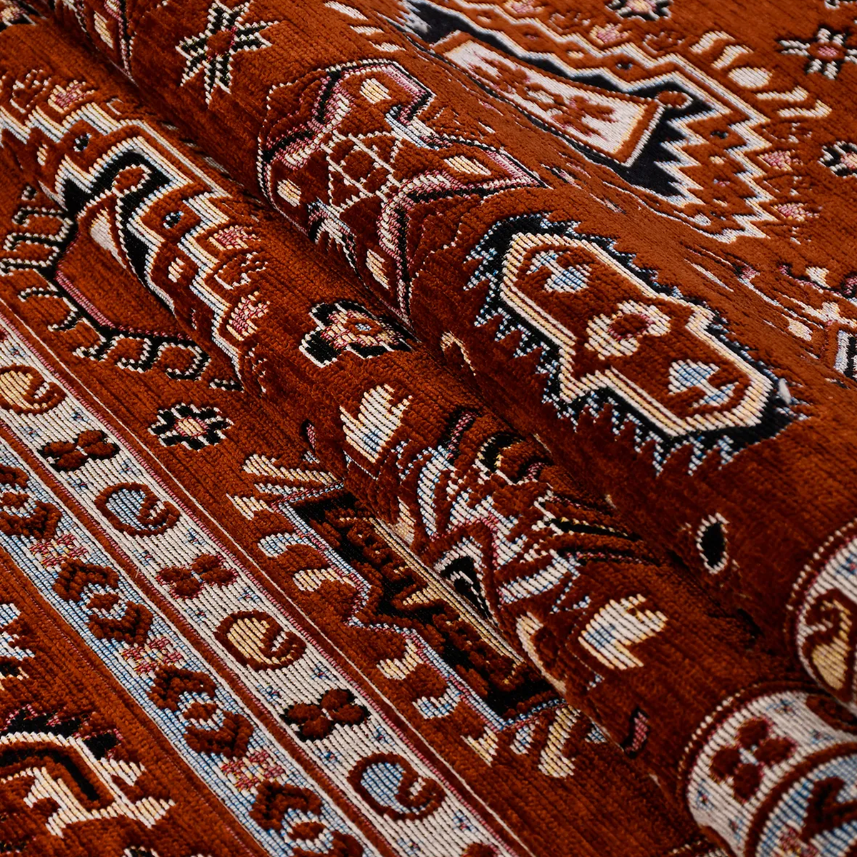 SHARED | Firelight Rust Red Persian Style Traditional Machine Woven L photo 3