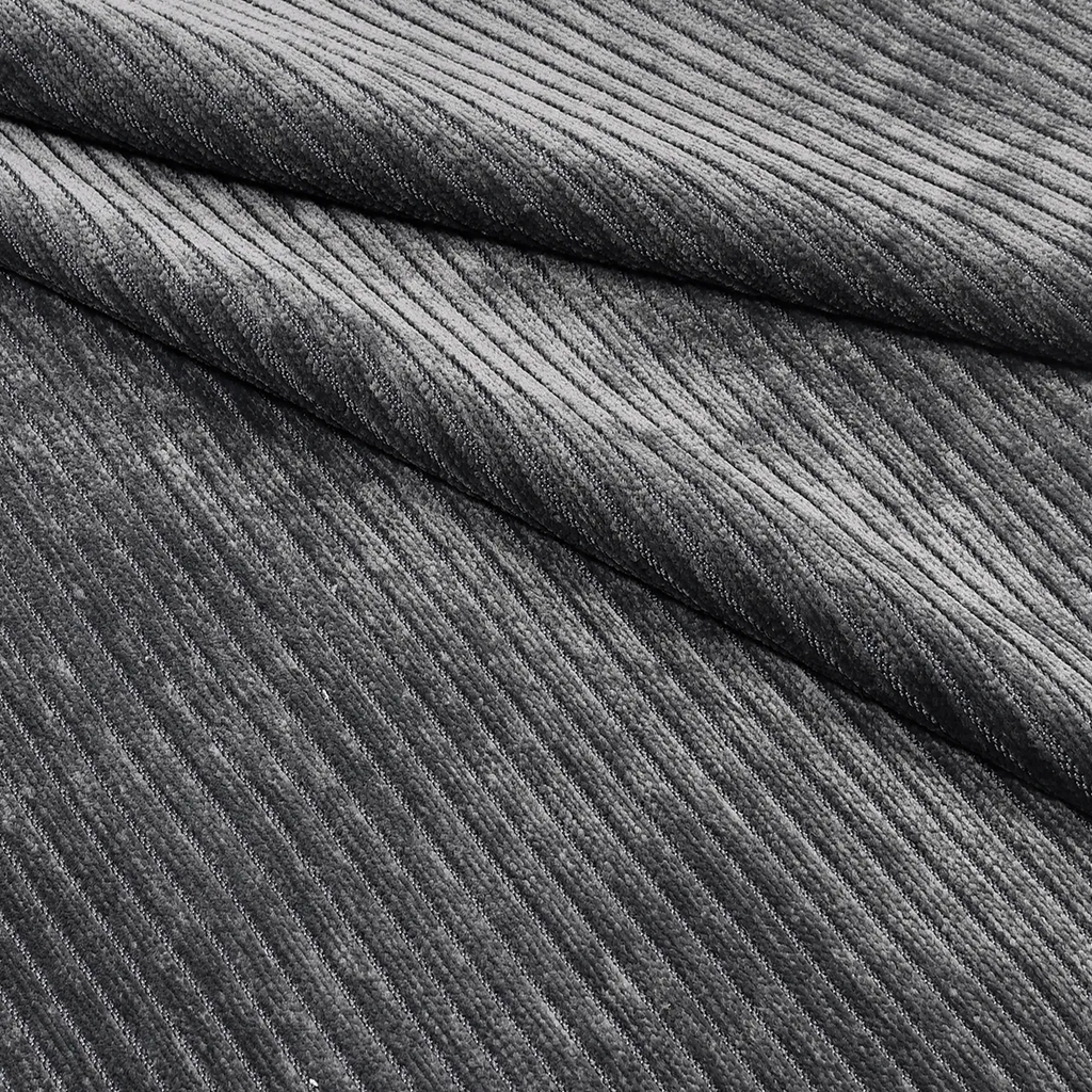 SHARED | Pennyroyal Charcoal Grey Striped Modern Machine Woven Living photo 3