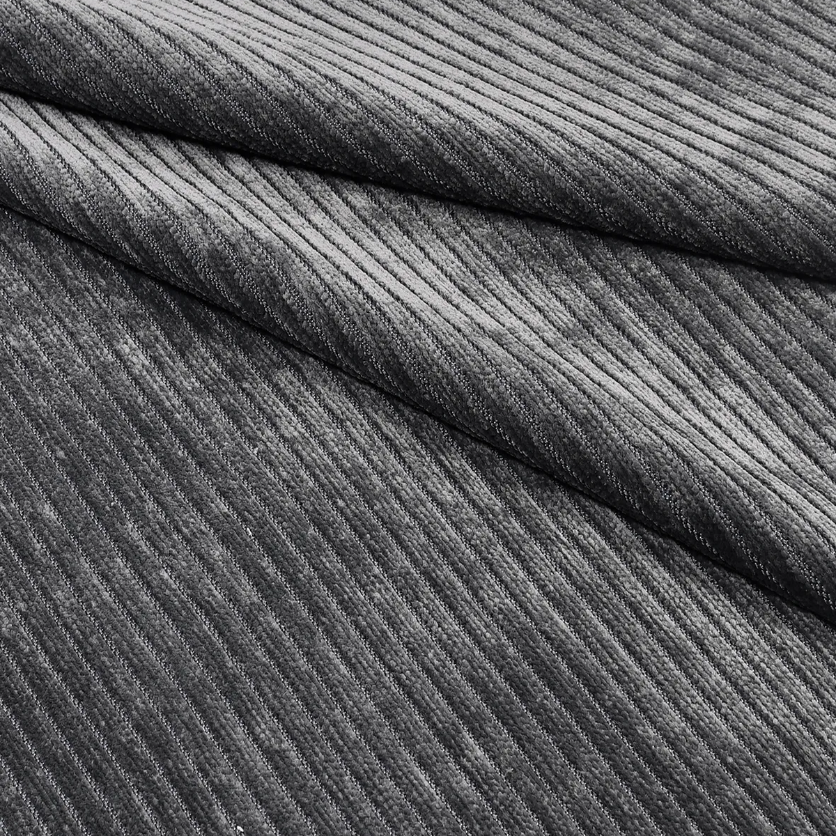 SHARED | Pennyroyal Charcoal Grey Striped Modern Machine Woven Living photo 3