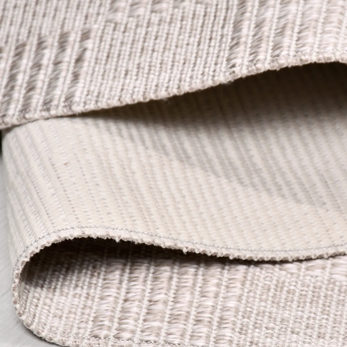 SHARED | Pumice Cream Beige Checkered Modern Machine Woven Living Roo photo 3
