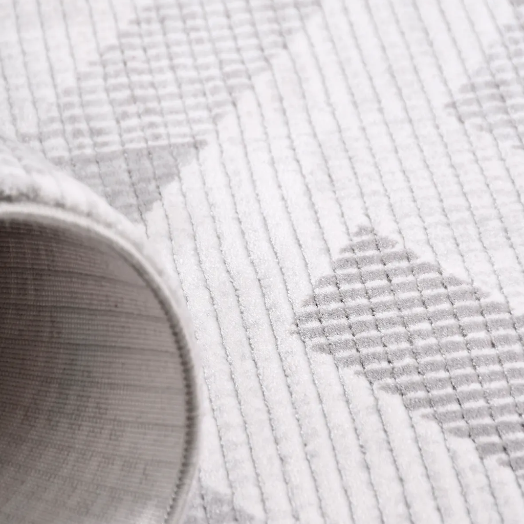 SHARED | Catkin Cream Grey Geometric Modern Machine Woven Living Room photo 3