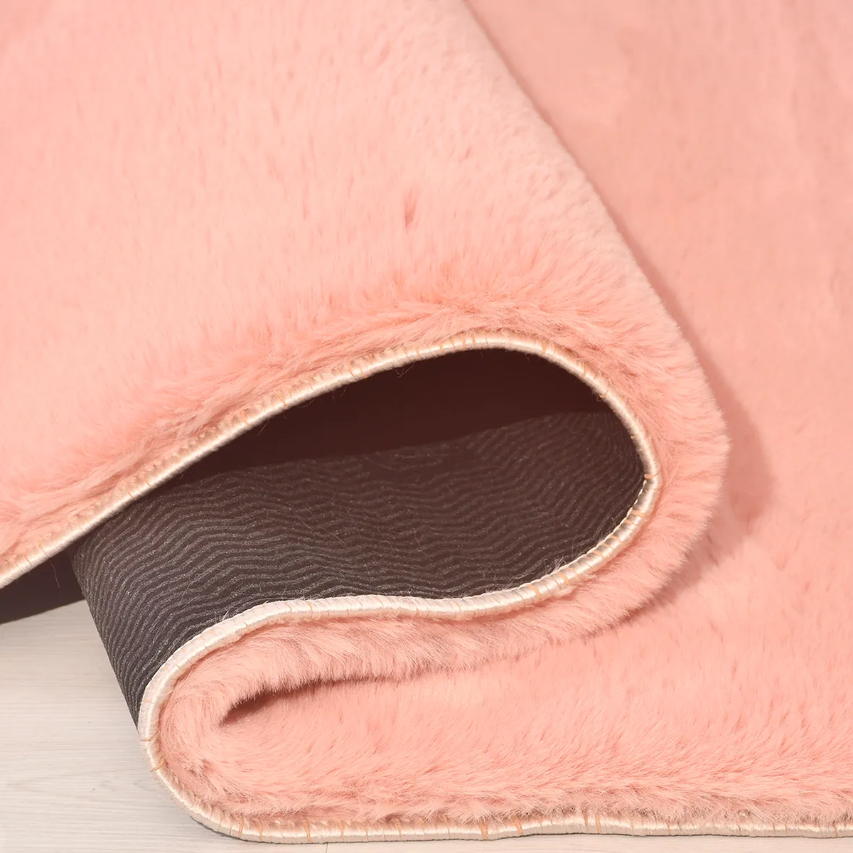 SHARED | Foca Blush Pink Solid Shaggy Faux Fur Glam Machine Woven Liv photo 3