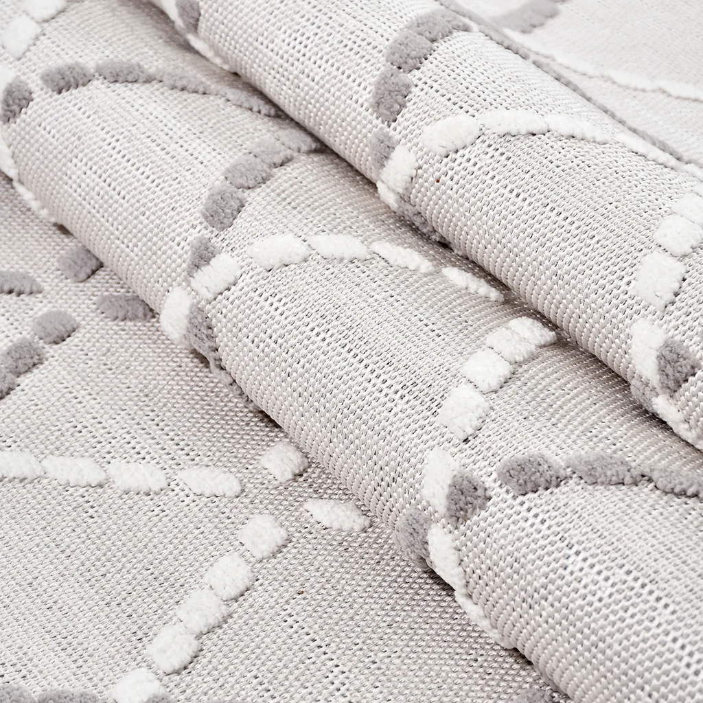 SHARED | Betony Cream Grey Moroccan Style Diamond Trellis Machine Wov photo 3