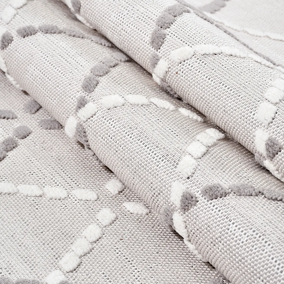 SHARED | Betony Cream Grey Moroccan Style Diamond Trellis Machine Wov photo 3