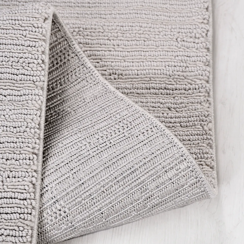 SHARED | Transept Ivory Solid Modern Machine Woven Fringe Living Room photo 2