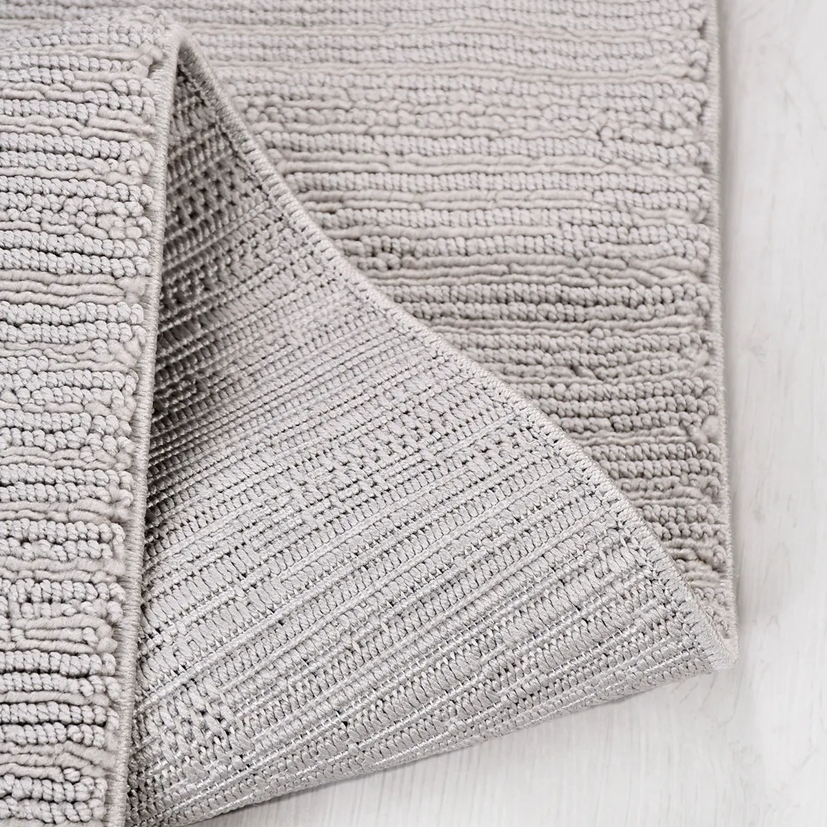 SHARED | Transept Ivory Solid Modern Machine Woven Fringe Living Room photo 2