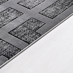 SHARED | Combe Grey Geometric Maze Modern Machine Woven Living Room B photo 3