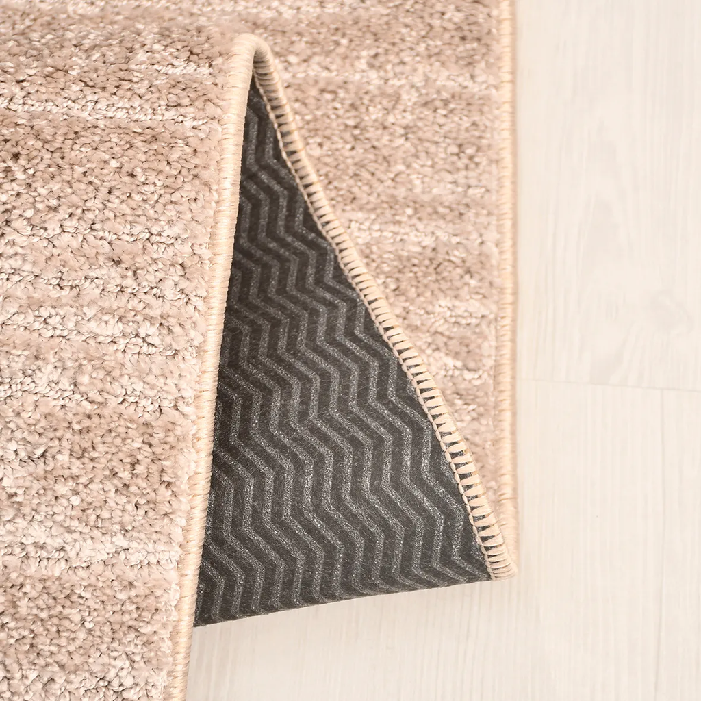 SHARED | Solaris Cream Striped Scandinavian Machine Woven Beige Livin photo 3