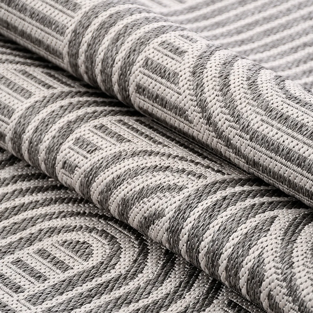SHARED | Headland Grey Cream Modern Geometric Machine Woven Living Ro photo 3