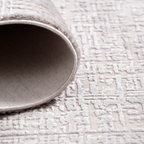 SHARED | Bodrum Beige Abstract Modern Machine Woven Cream Fringe Livi photo 3