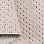 SHARED | Bluebell Blush Pink Modern Geometric Dot Machine Woven Livin photo 4