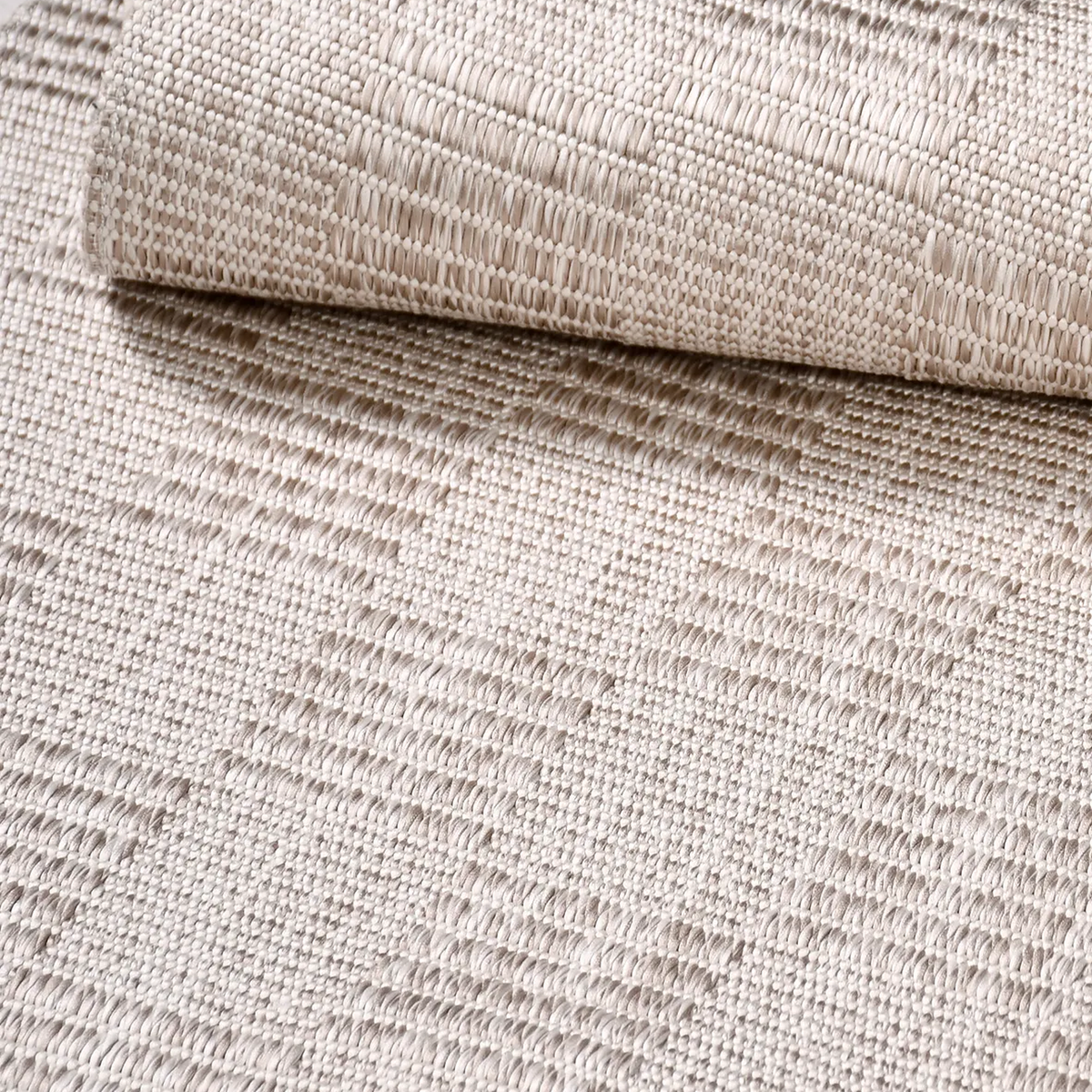 SHARED | Pumice Cream Beige Checkered Modern Machine Woven Living Roo photo 4