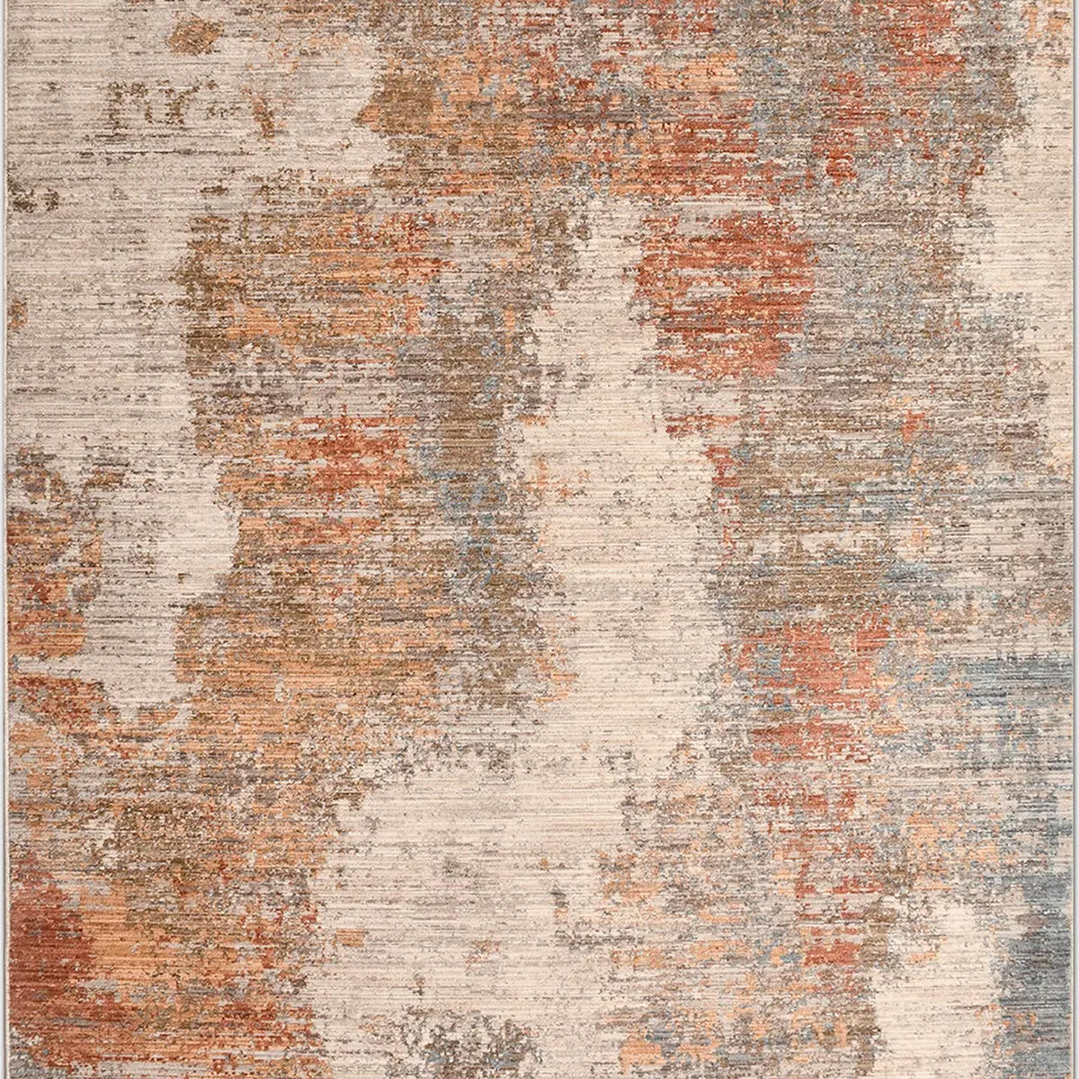 SHARED | Valerian Terracotta Cream Abstract Modern Machine Woven Livi photo 4