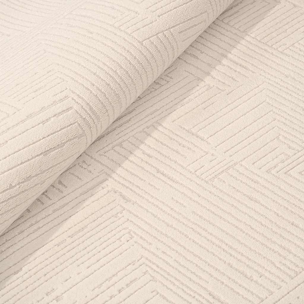 SHARED | Cornflower Cream Beige Geometric Modern Machine Woven Living photo 4