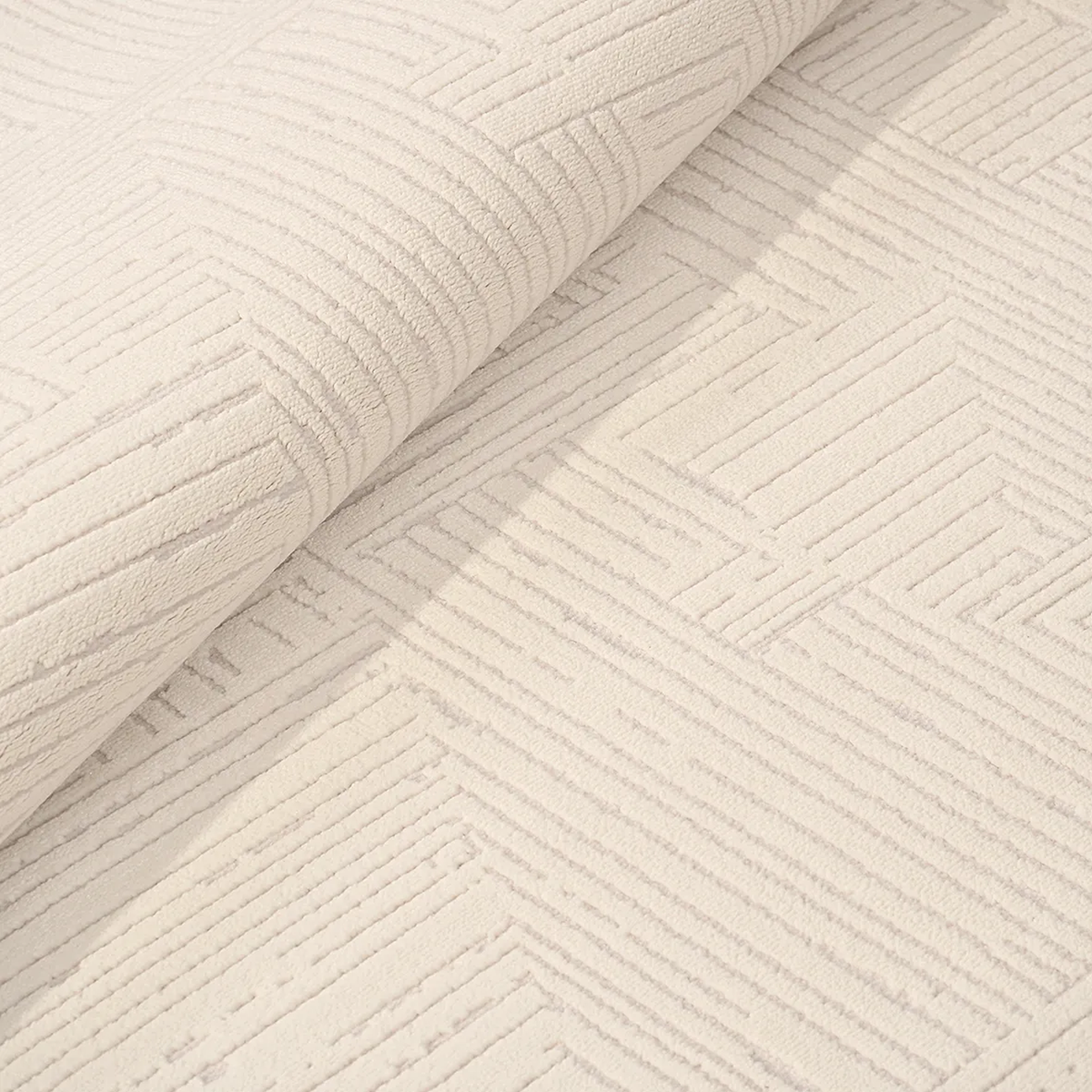 SHARED | Cornflower Cream Beige Geometric Modern Machine Woven Living photo 4