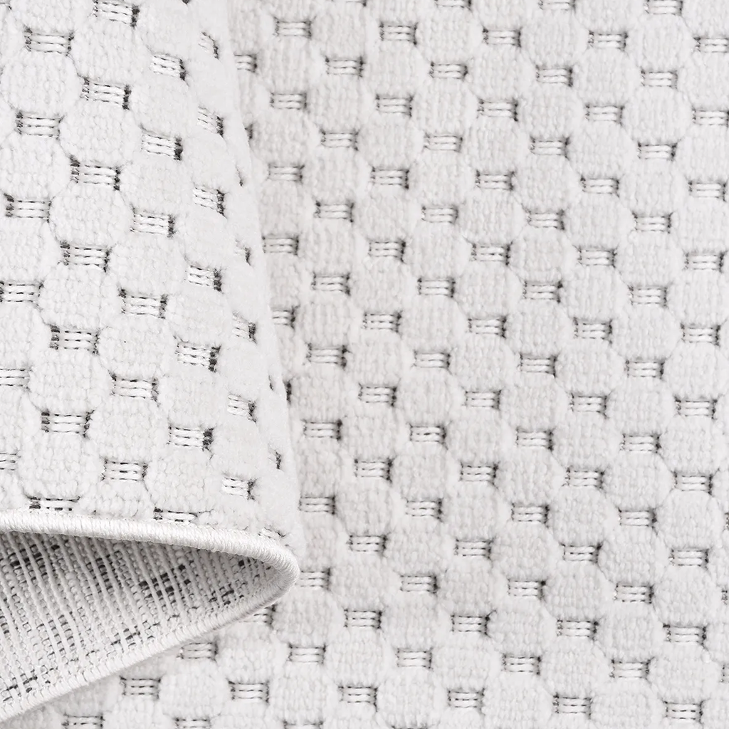 SHARED | Bramble Cream Grey Geometric Dot Modern Machine Woven Living photo 4