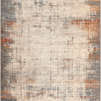 SHARED | Vervain Modern Abstract Machine Woven Beige Grey Rust Living photo 4