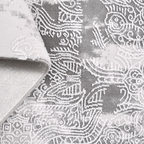SHARED | Levee Grey Ivory Abstract Watercolour Modern Machine Woven L photo 4