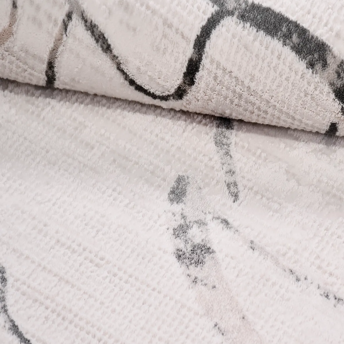 SHARED | Tradewind Ivory Charcoal Abstract Modern Machine Woven Livin photo 3