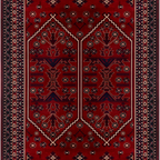 SHARED | Sunstone Persian Style Traditional Medallion Red Navy Cream  photo 4