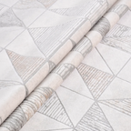 SHARED | Hollyhock Cream Grey Geometric Triangle Mosaic Modern Machin photo 4