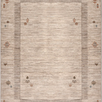 SHARED | Teasel Beige Cream Abstract Tribal Bordered Machine Woven Li photo 4