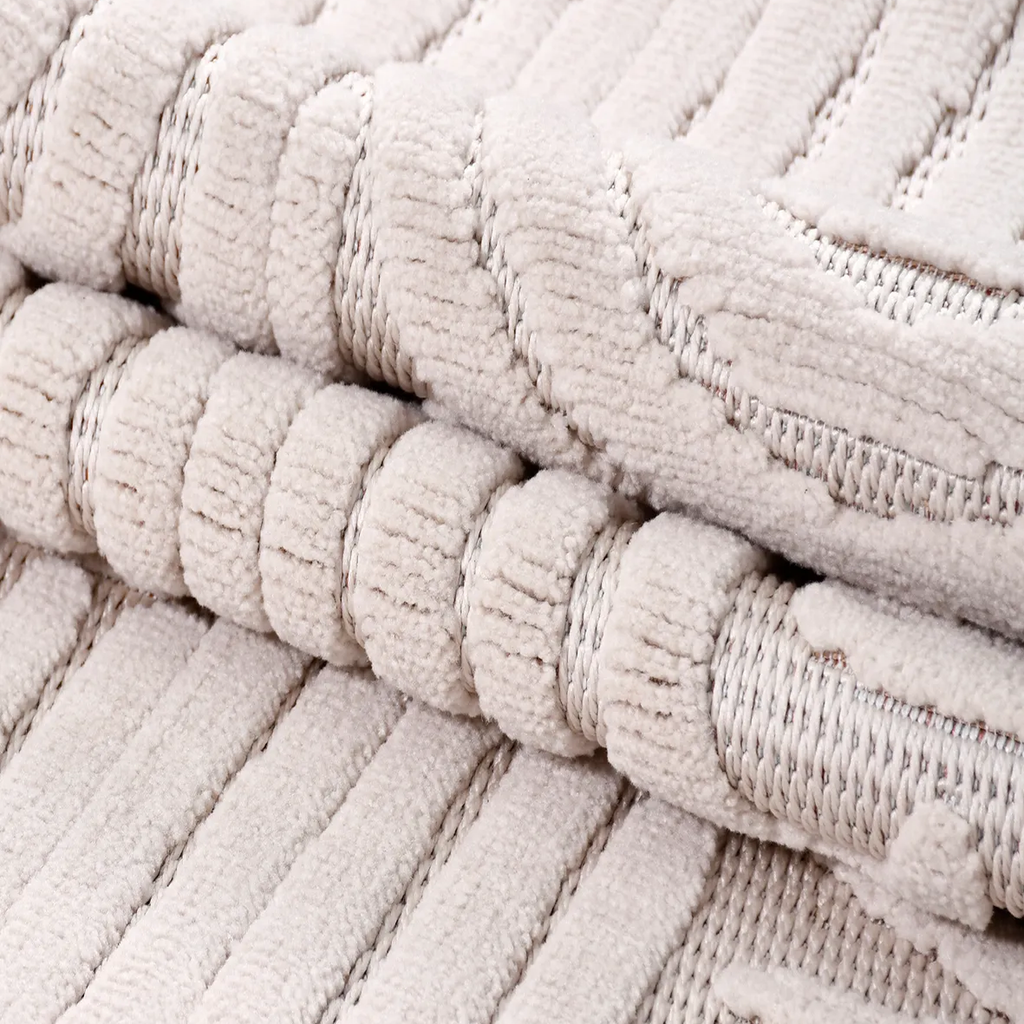 SHARED | Kekova Cream Abstract Modern Machine Woven Ivory Beige Livin photo 4